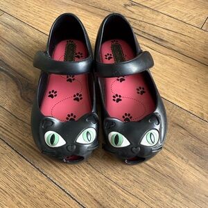 Mini Melissa Black Cat Dress Shoes